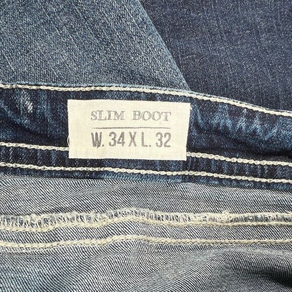 TK Axel Jeans Men's Size 34 Blue Slim Bootcut Denim Jeans - Picture 9 of 13